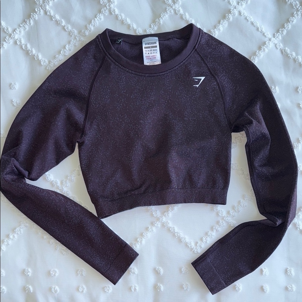 Women's Gymshark Longsleeve cropped purple top